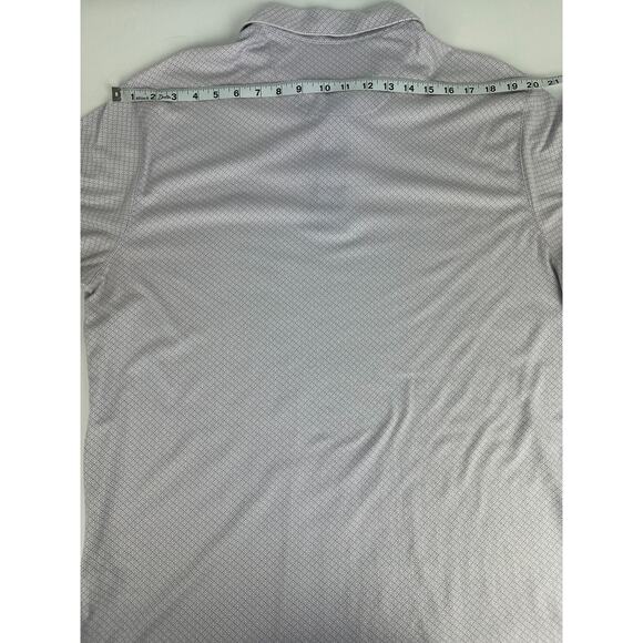 Greg Norman Size XL Purple Lavender Diamond Print Polo Pima Cotton Soft Touch - Picture 8 of 9